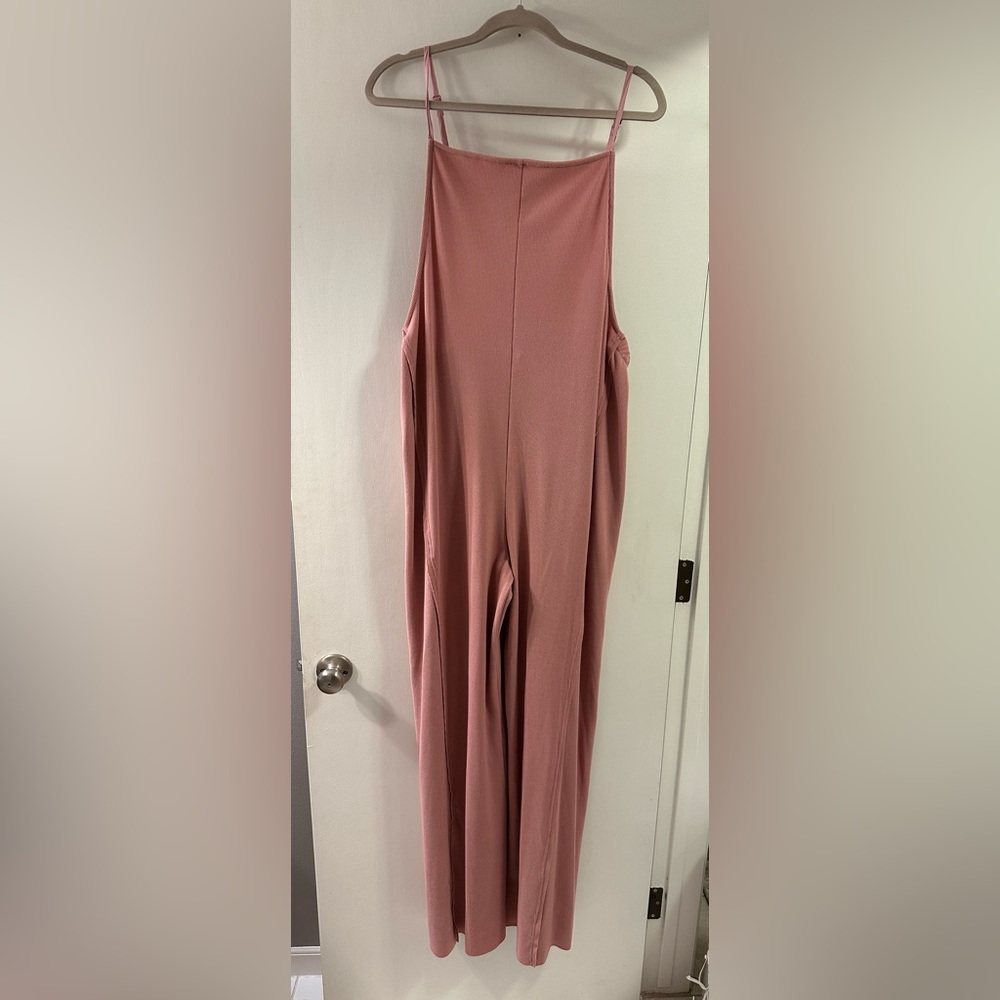 Mauve/Dusty Rose Pink Strapless Jumpsuit (NWOT)